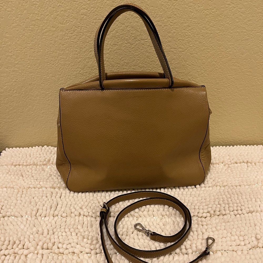 Claudiz Firenze Tan Leather Satchel w/Strap